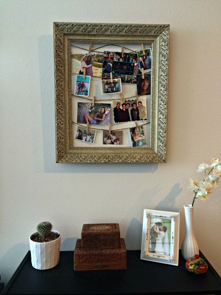 photos in living room
