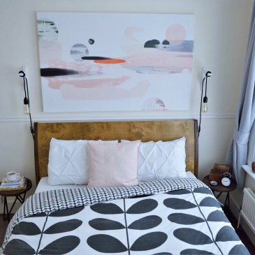 Small English Terrace House - Bedroom Update with Photowall Canvas & Orla Kiely Duvet