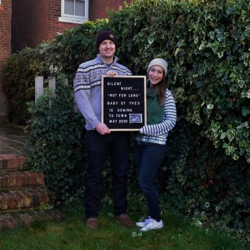 "Silent night... not for long. Baby St Yves is coming to town May 2020"